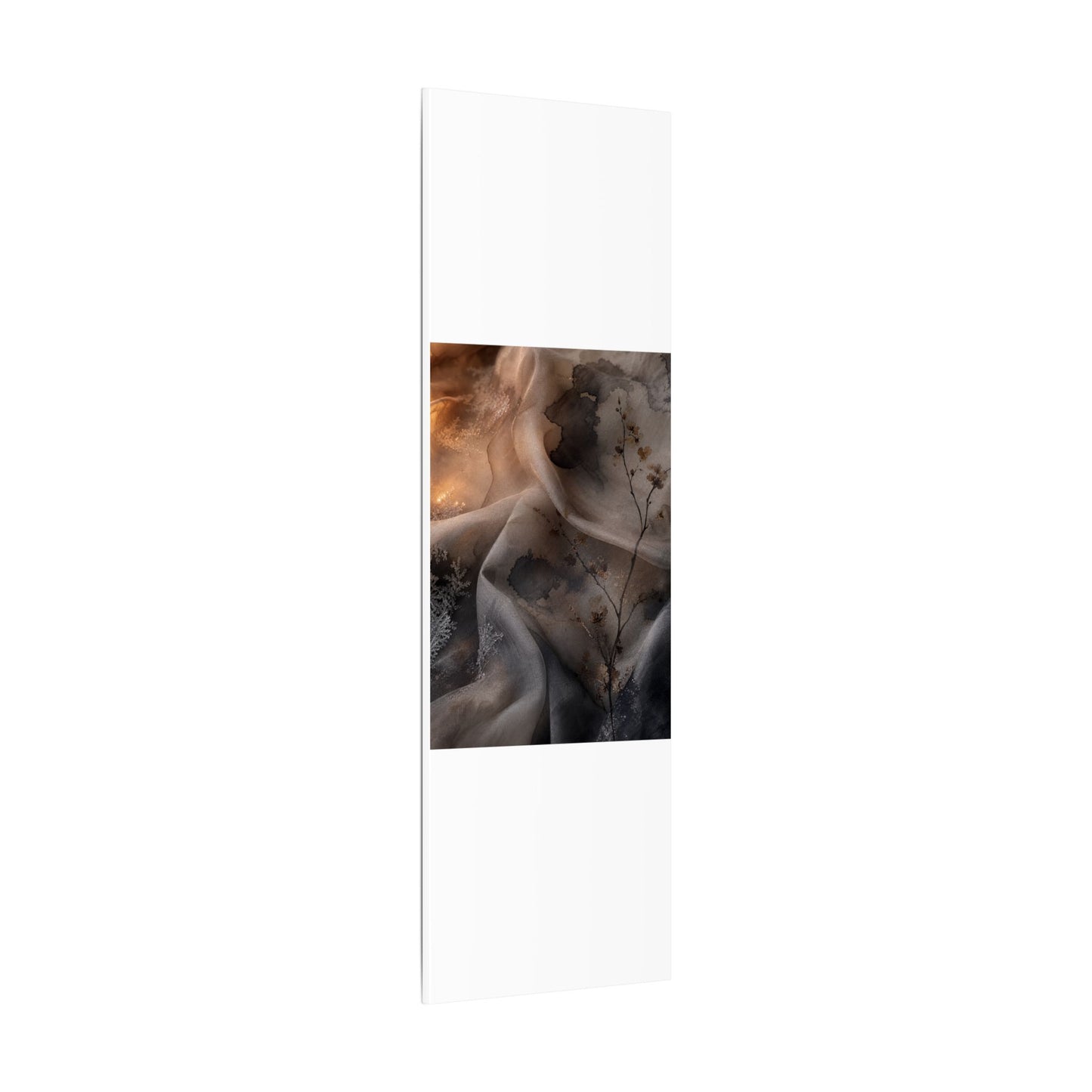 Japandi Silk Drape in Candlelight | Watercolor Canvas Art