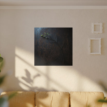 Moody Rust Patina Canvas Art - Moody Minimal Dark Japandi