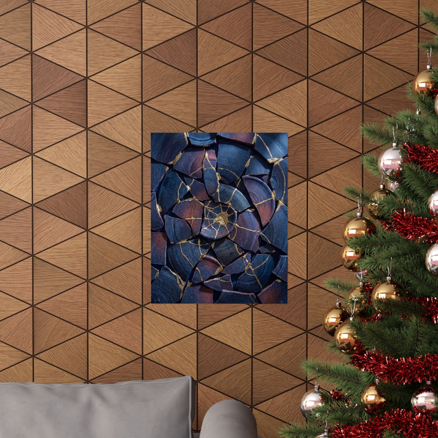 Winter Broken Pottery Gold Repair Wall Art Print | Resilient Decor
