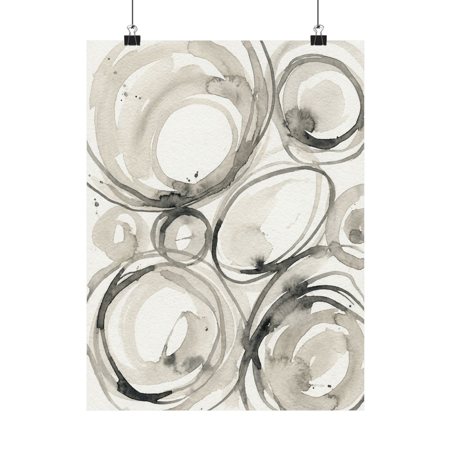 Handcrafted Feel Japandi Watercolor Wall Art Print | Handcrafted Feel Watercolor Art Print