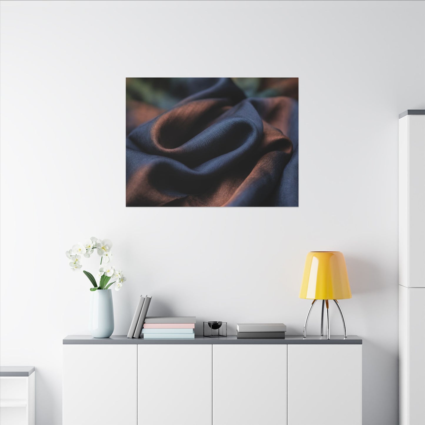 Summer Silk Drape Shadow Zen Canvas Art | Sophisticated Decor