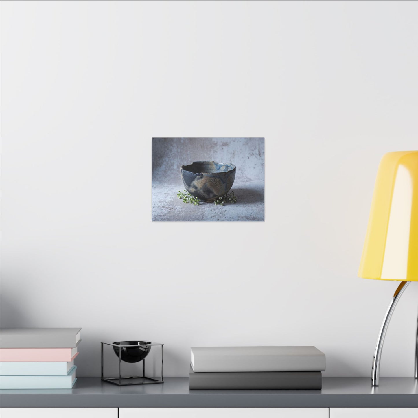 Ceramic Bowl Spring Canvas Art | Japandi Warm Design