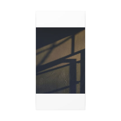Sophisticated Shadow Play Canvas Art - Moody Minimal Dark Japandi
