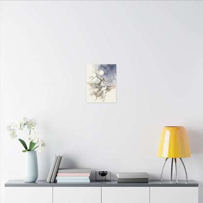 Moonlight Pine Tree Canvas Art - Japandi Ma