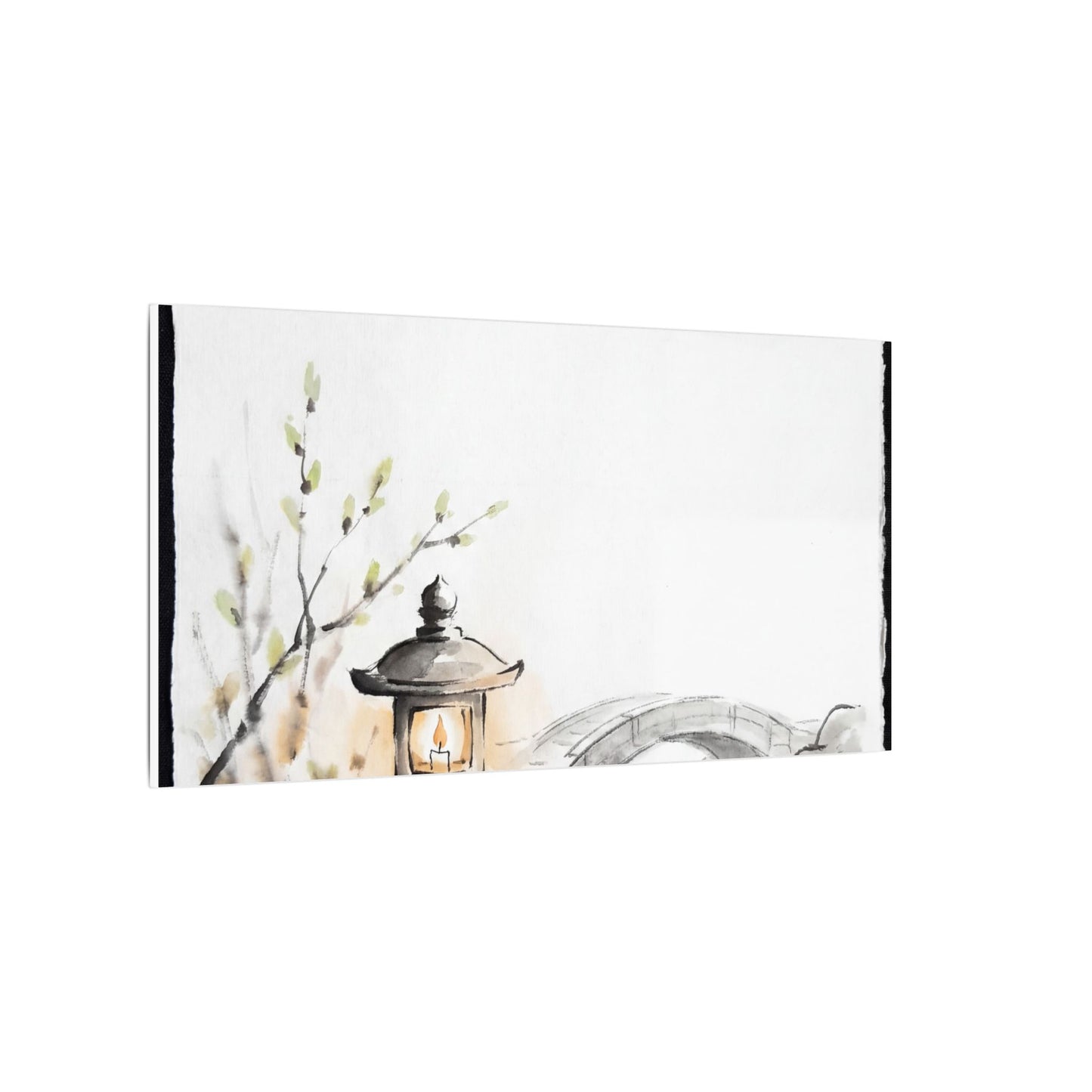 Moonlit Garden Spring Canvas Art | Zen Contemplative Design