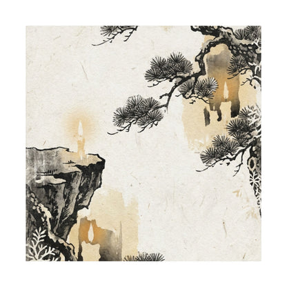 Ma Pine Tree Wall Art Print - Japandi Japanese Pattern