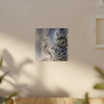 Incense Smoke Summer Canvas Art | Japandi Cozy Design