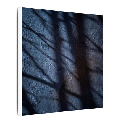 Dark Japandi Shadow Play in Moonlight | Moody Minimal Canvas Art