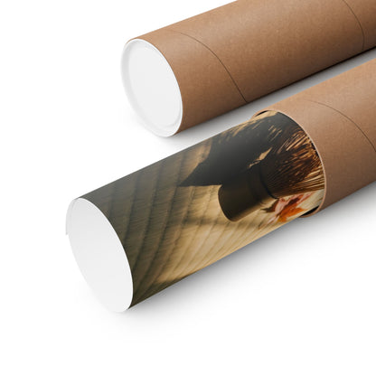 Tea Ceremony Wall Art Print | Autumn Dark Japandi Moody Minimal Art