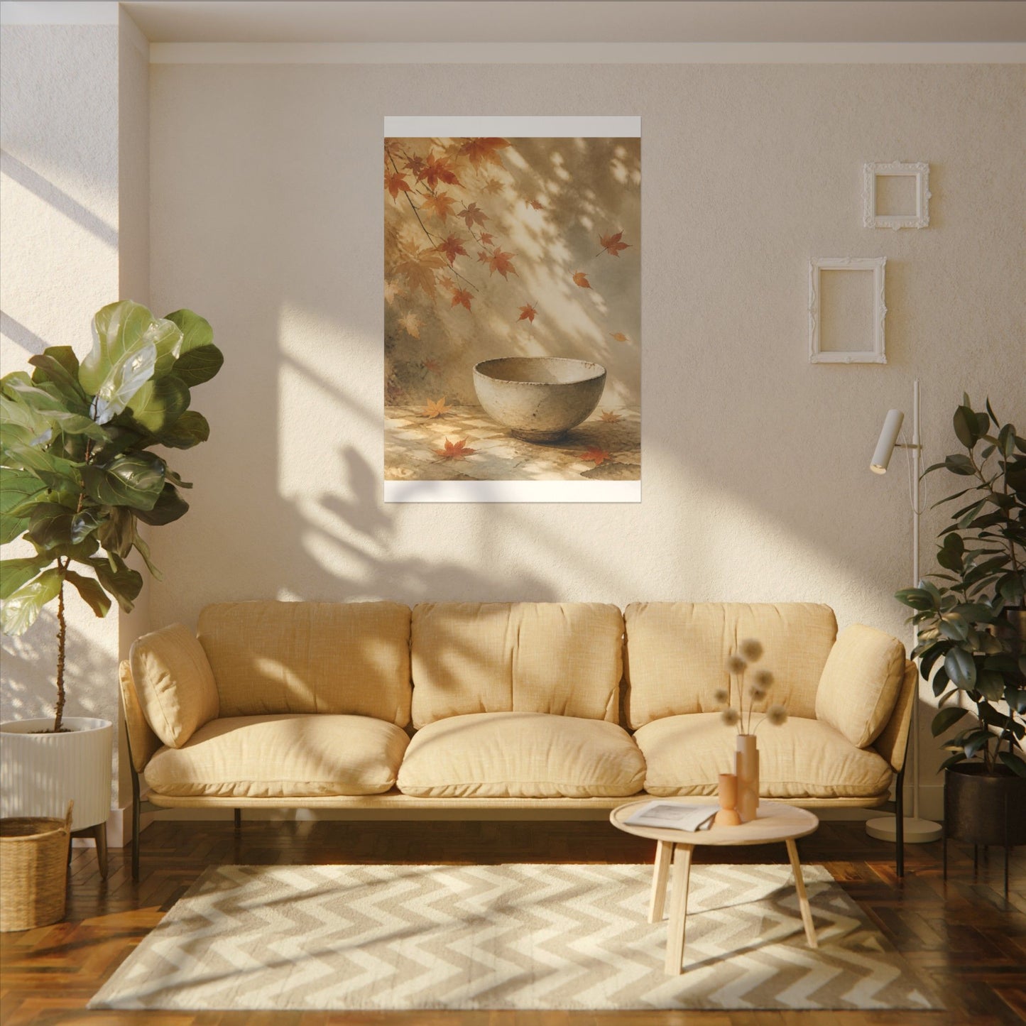 Japandi Ceramic Bowl in Dappled | Watercolor Canvas Art
