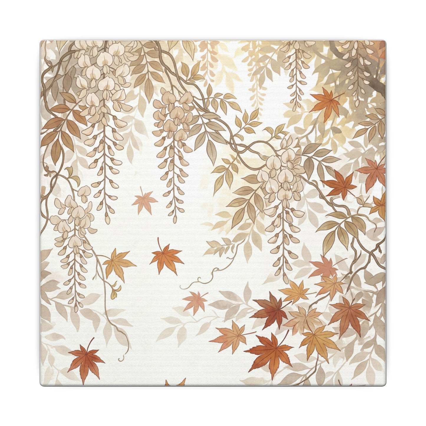 Shibui Wisteria Canvas Art - Japandi Japanese Pattern