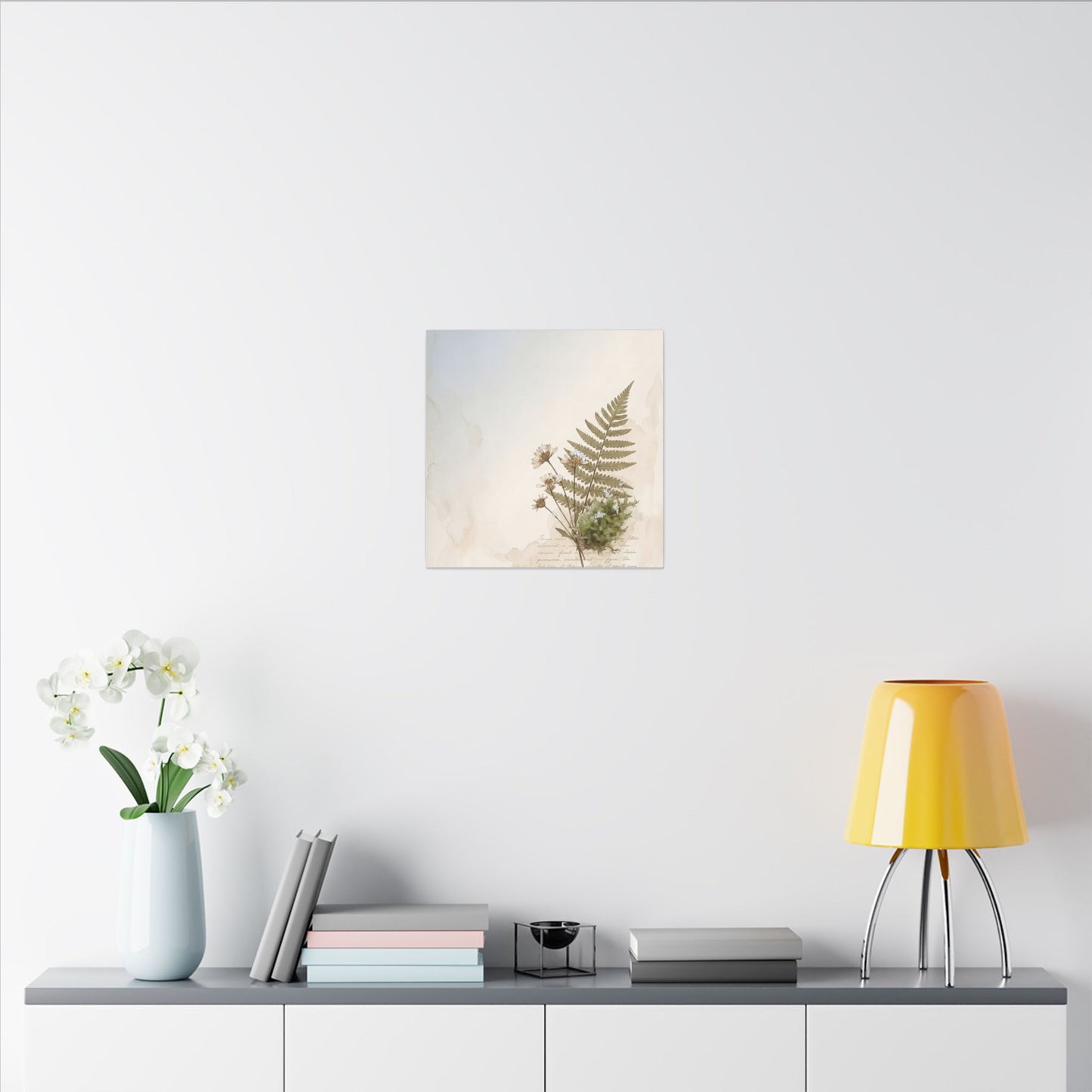Winter Moss Close Up Herbarium Canvas Art | Enchanting Decor