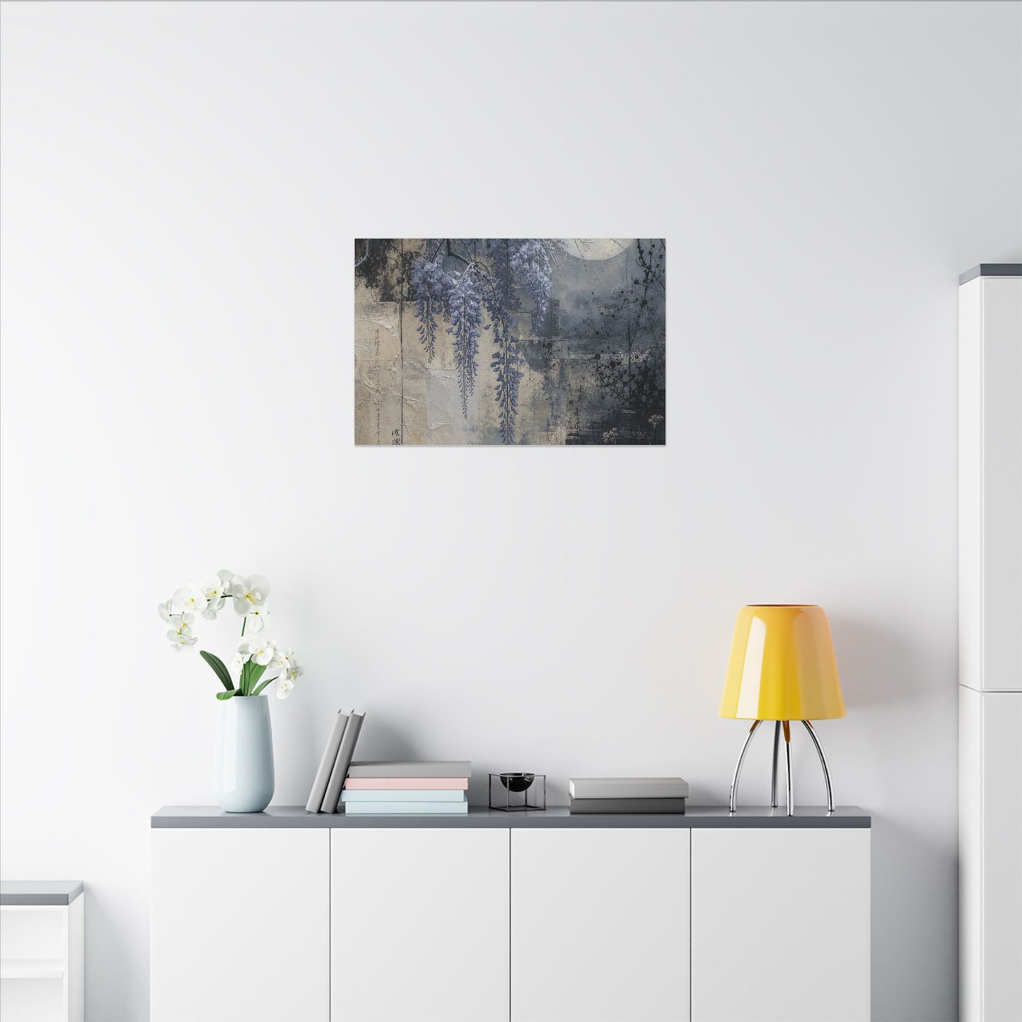 Winter Wisteria Texture Canvas Art | Elegant Decor