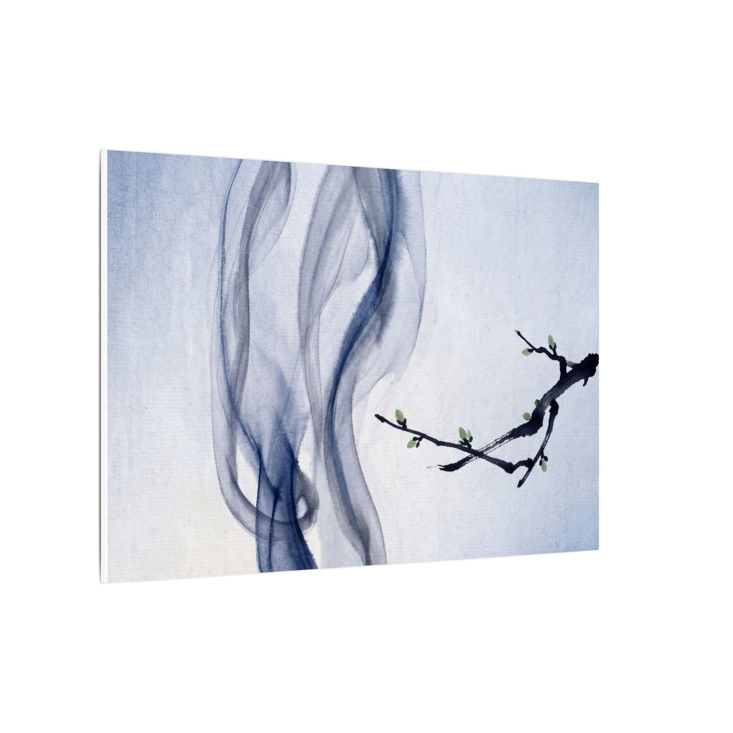 Incense Smoke Spring Canvas Art | Zen Tranquil Design