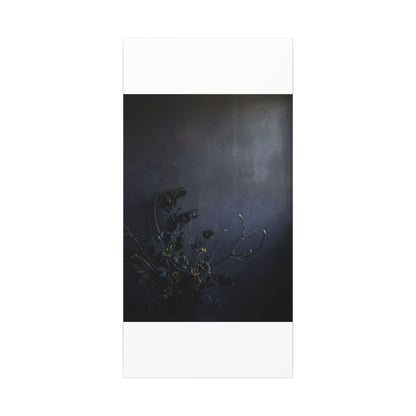 Dried Flowers Spring Canvas Art | Dark Japandi Moody Design