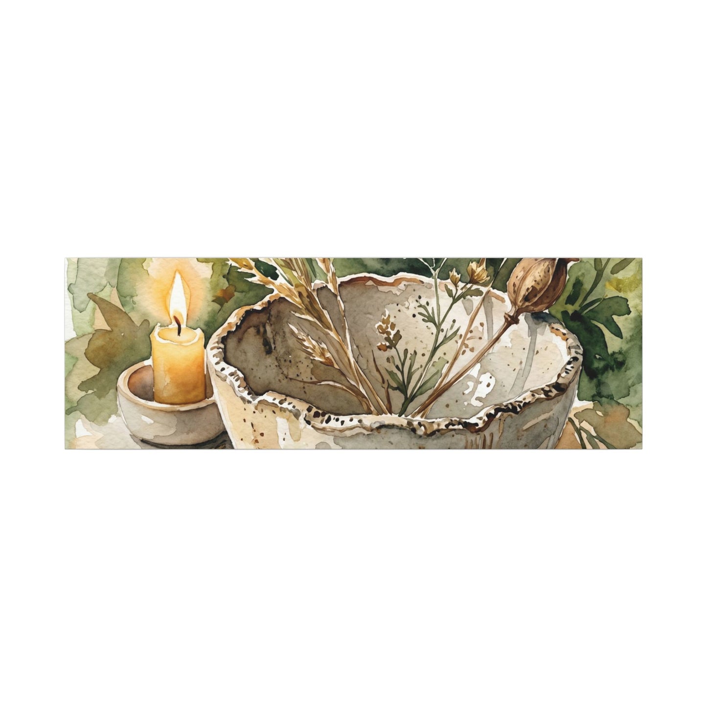 Ceramic Bowl Summer Canvas Art | Japandi Elegant Design
