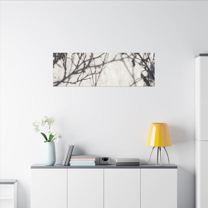 Winter Shadow Play Japanese Pattern Canvas Art | Elegant Decor