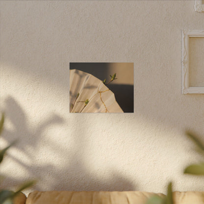Paper Fold Gold Vein Canvas Art | Healing Kintsugi Art