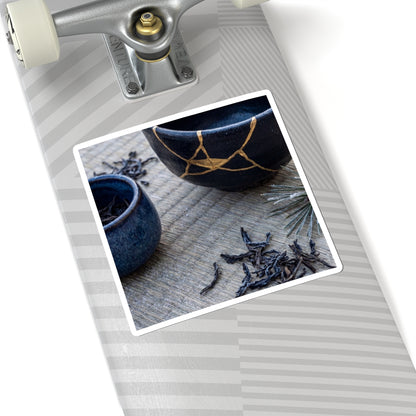 Tea Ceremony Gold Vein Sticker | Artful Kintsugi Art