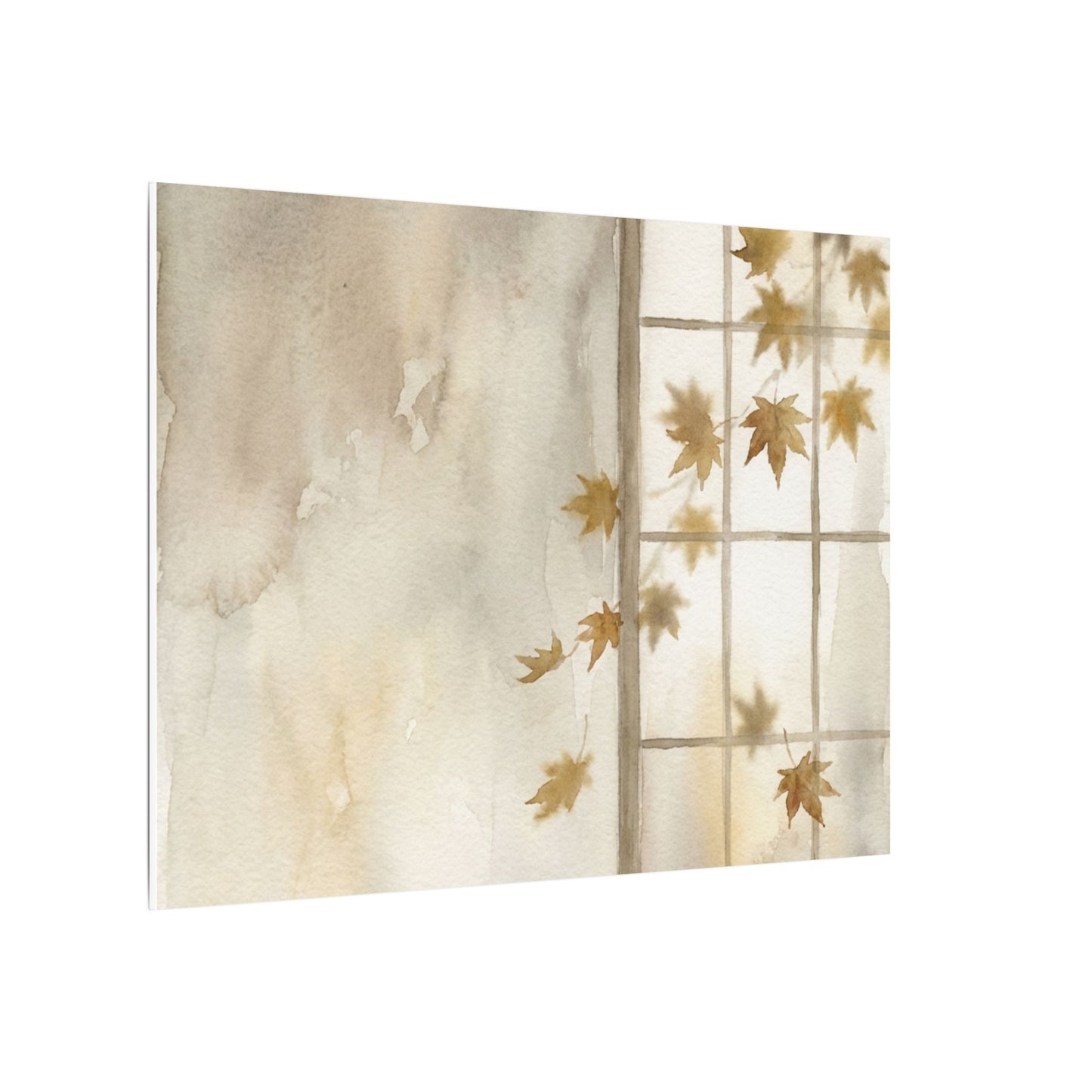 Warm Shoji Screen Canvas Art - Watercolor Japandi
