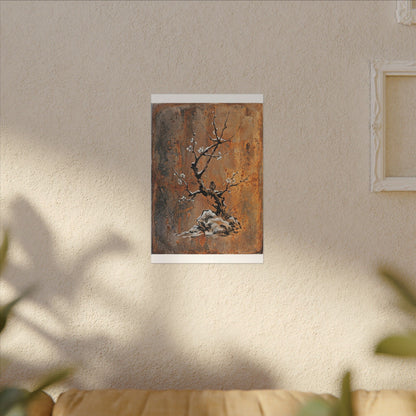 Datsuzoku Rust Patina Canvas Art - Zen Sumi E
