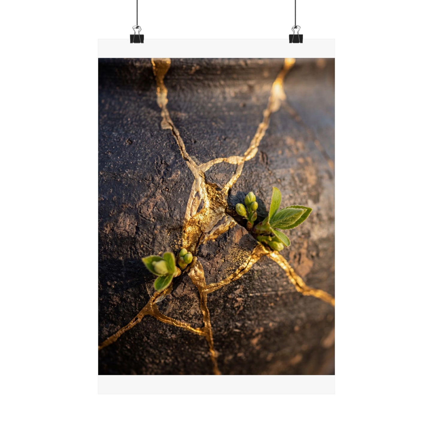 Golden Hour Rust Patina Wall Art Print - Kintsugi Shibui