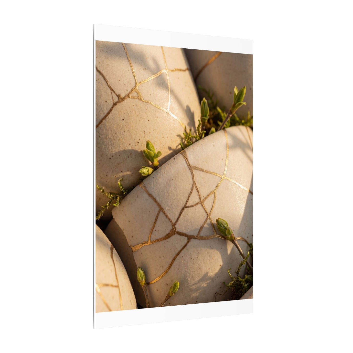 Spring Broken Pottery Gold Vein Canvas Art | Beautiful Decor