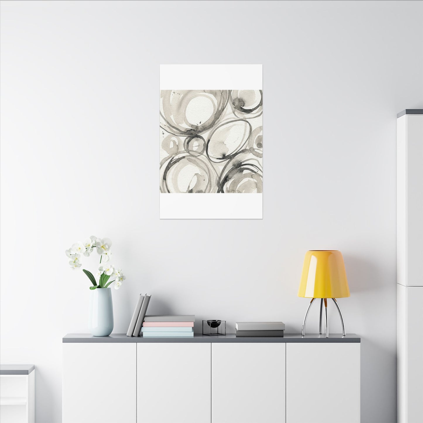 Handcrafted Feel Japandi Watercolor Canvas Art