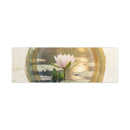 Peaceful Lotus Flower Canvas Art - Enso Zen