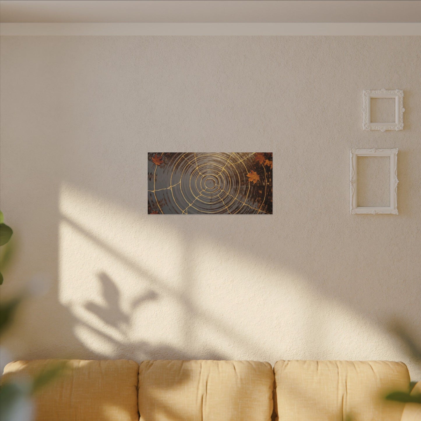 Artful Water Ripple Canvas Art - Gold Vein Kintsugi