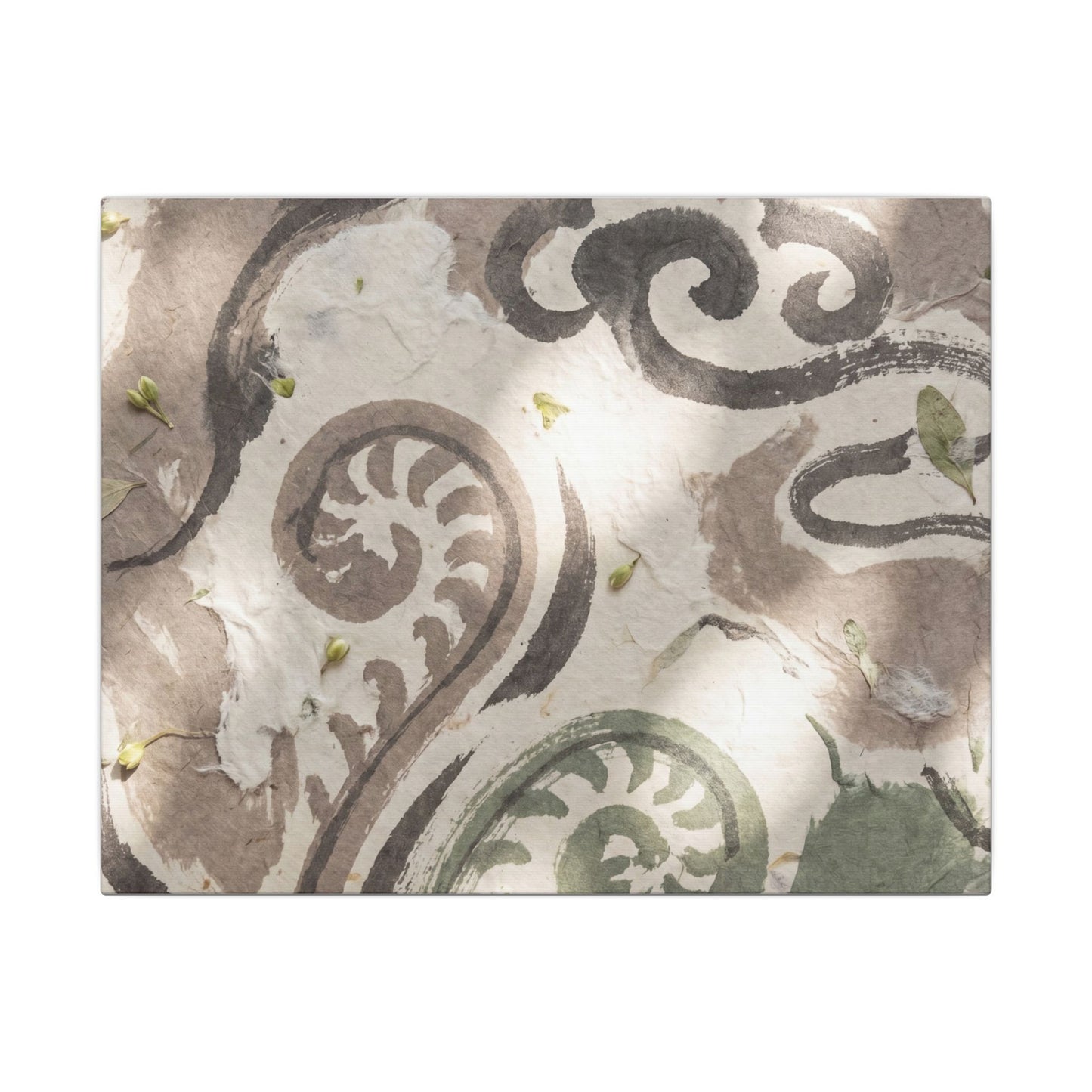 Dappled Ink Brushstroke Canvas Art - Japandi Ma Art Print