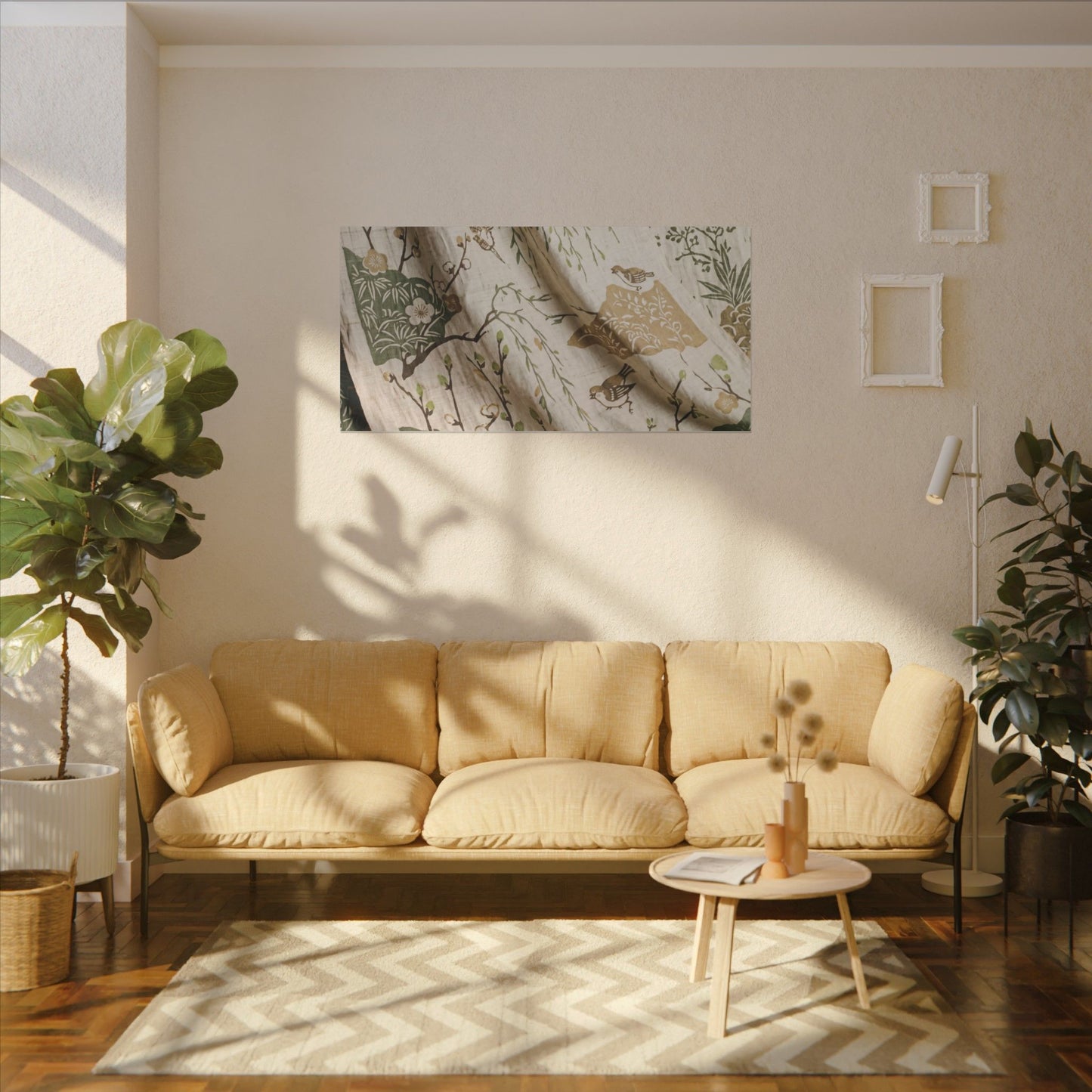 Silk Drape Canvas Art | Spring Japandi Japanese Pattern Art