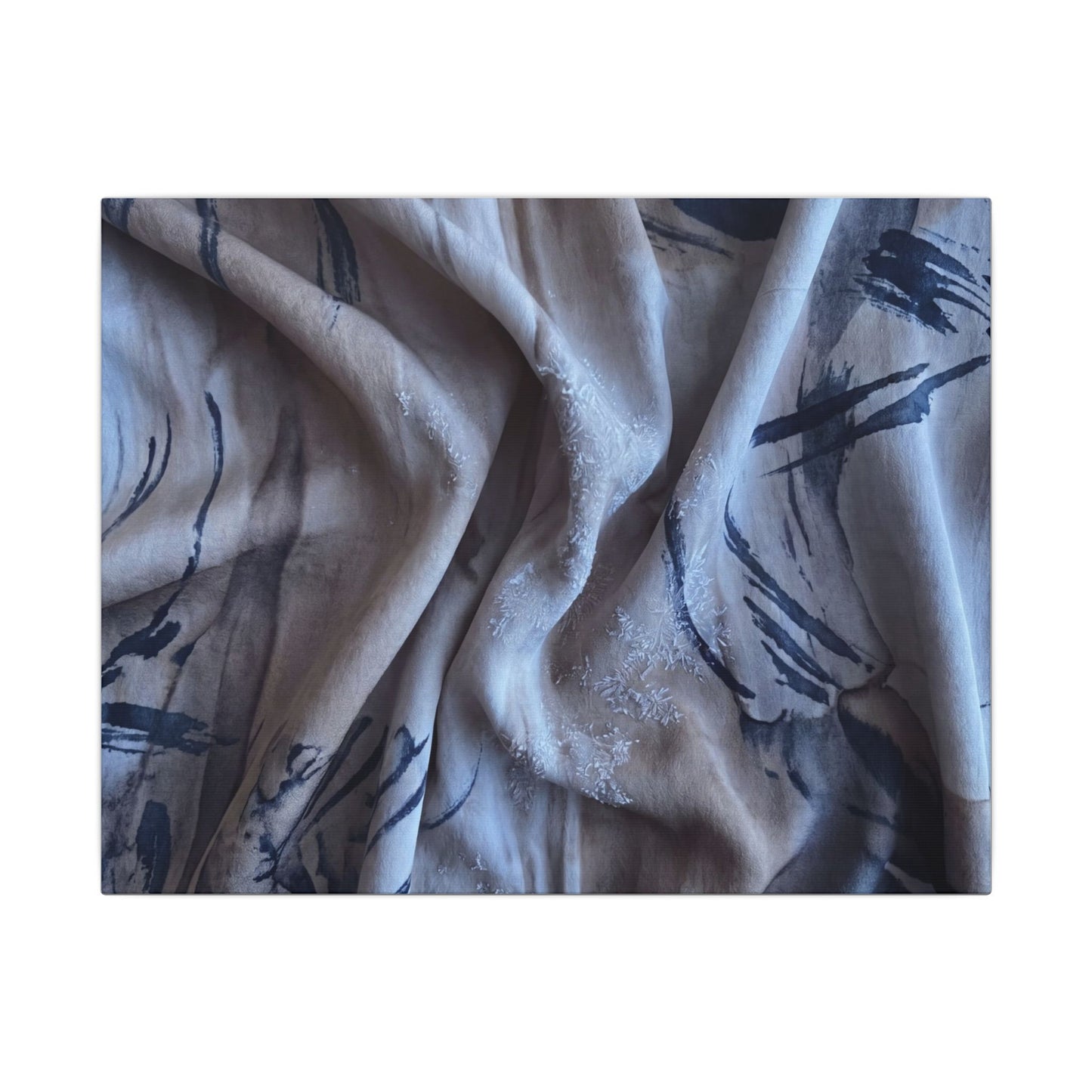 Silk Drape Winter Canvas Art | Japandi Earthy Design Art Print