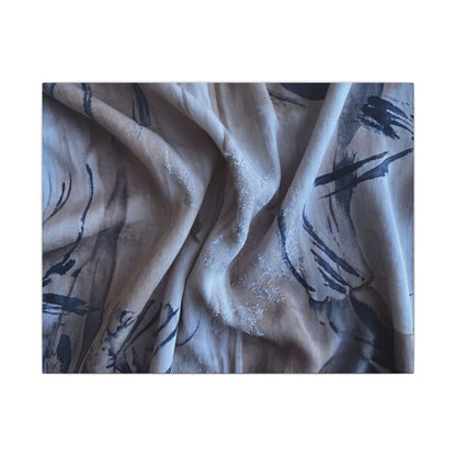 Silk Drape Winter Canvas Art | Japandi Earthy Design Art Print