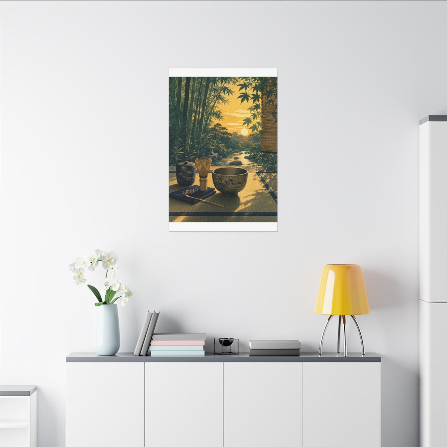 Ma Tea Ceremony Canvas Art - Zen Ukiyo E Inspired
