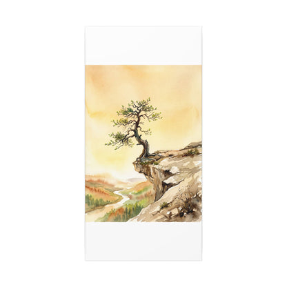 Golden Hour Pine Tree Canvas Art - Japandi Fukinsei