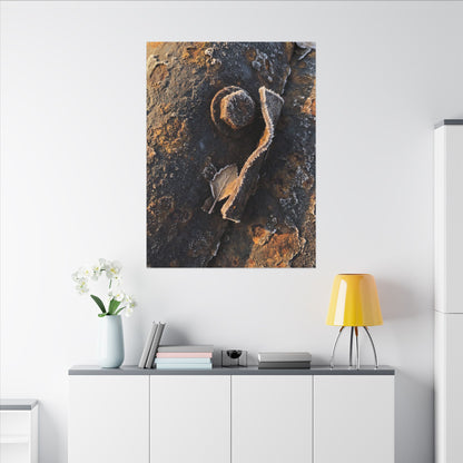 Moody Rust Patina Canvas Art - Moody Minimal Dark Japandi