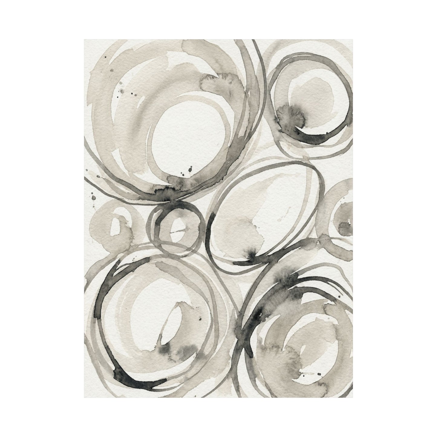 Handcrafted Feel Japandi Watercolor Wall Art Print