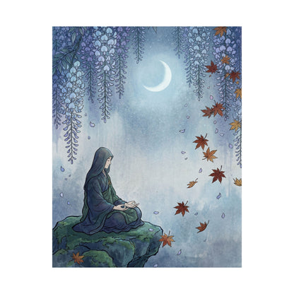Wisteria Autumn Wall Art Print | Zen Contemplative Design