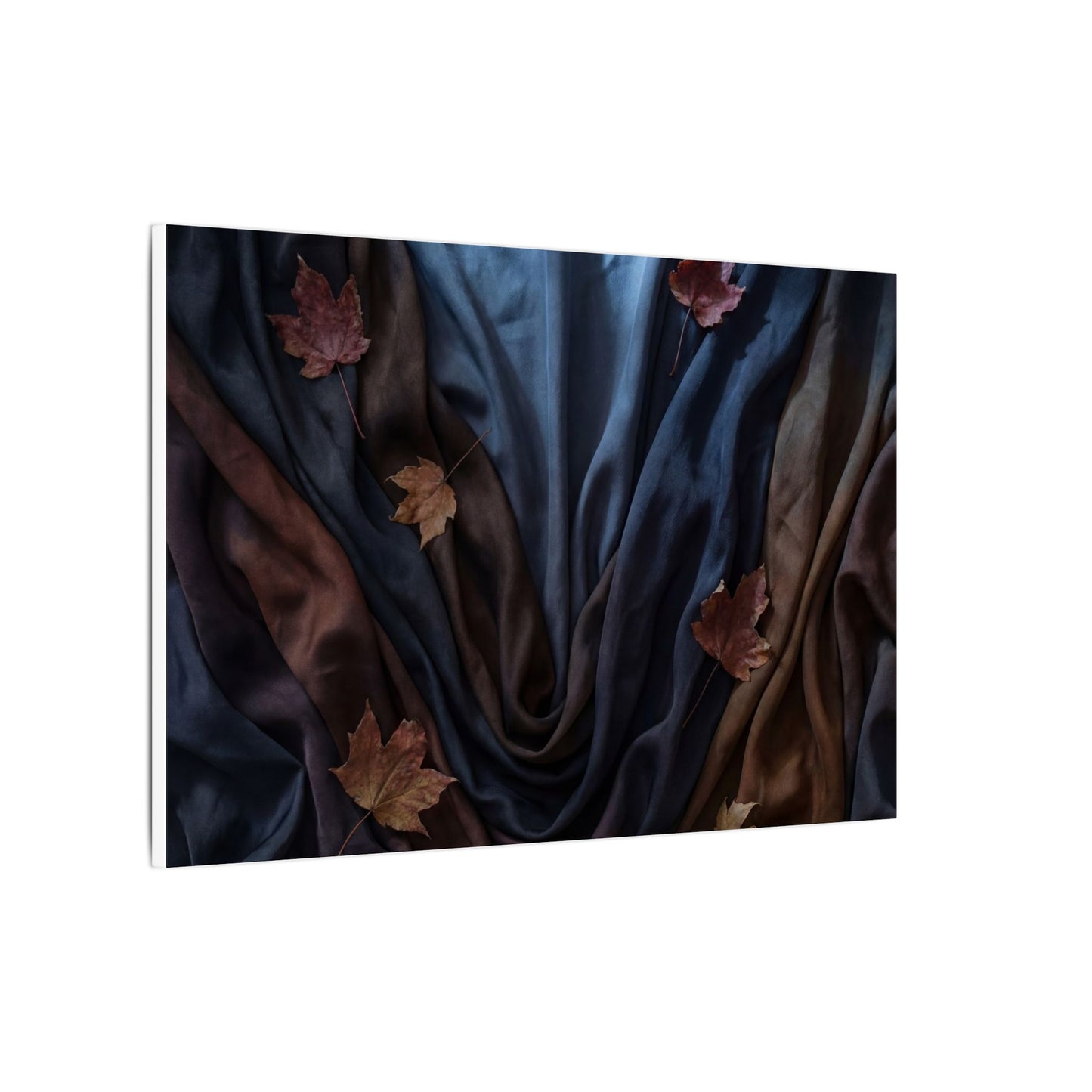 Silk Drape Canvas Art | Autumn Dark Japandi Moody Minimal Art