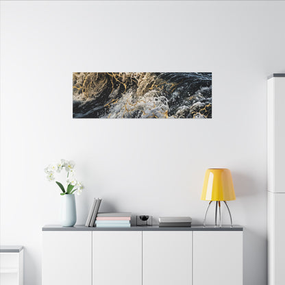 Ocean Wave Winter Canvas Art | Kintsugi Artful Design