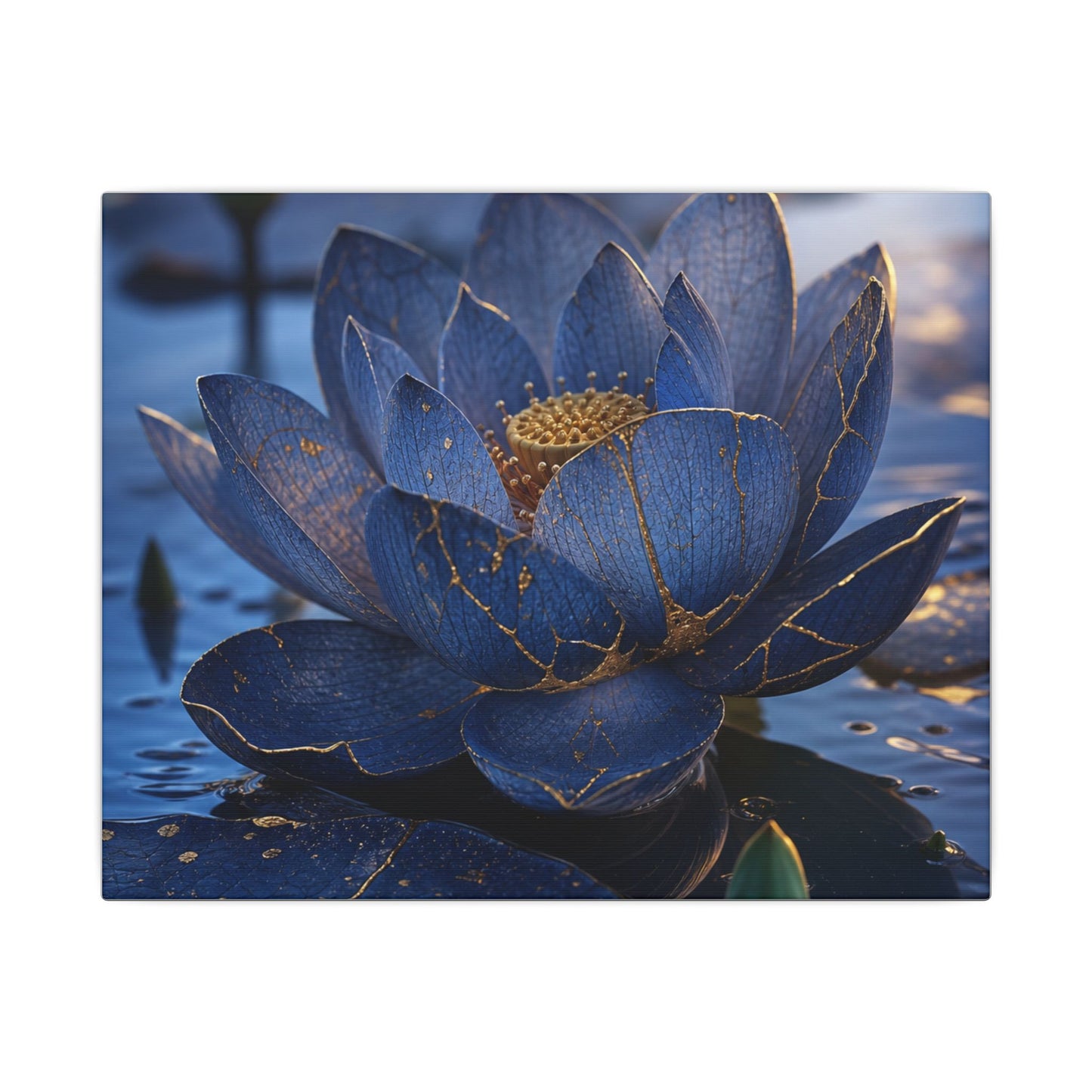 Kintsugi Lotus Flower in Dawn | Broken Beauty Canvas Art