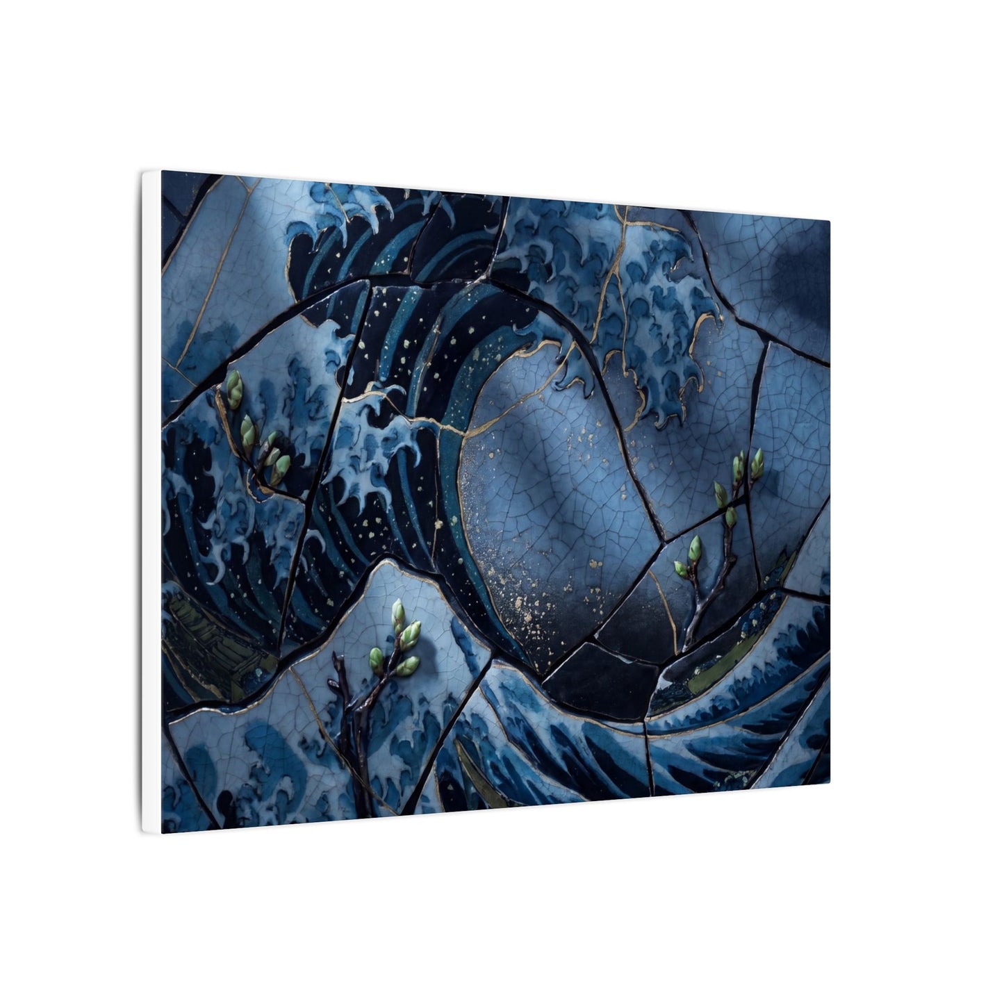 Ocean Wave Spring Canvas Art | Kintsugi Artful Design