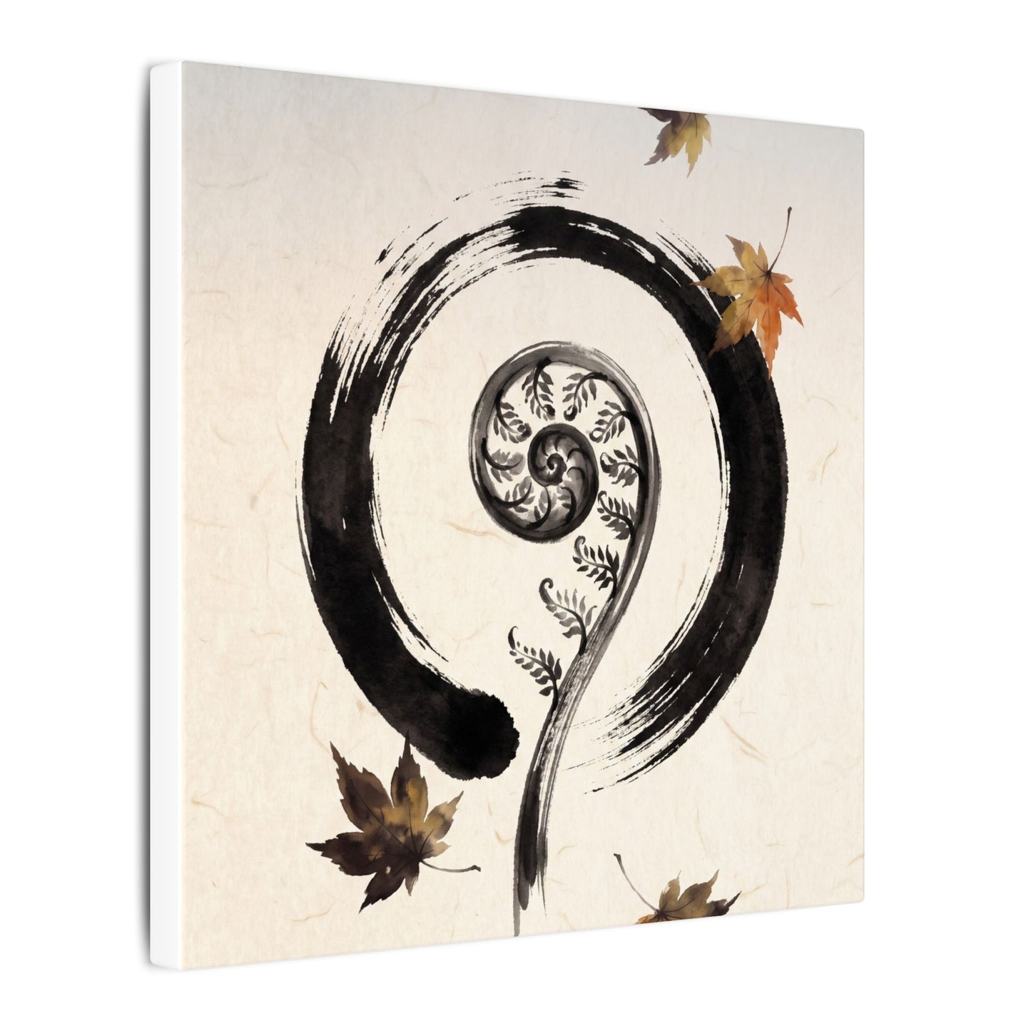 Fern Unfurling Autumn Canvas Art | Zen Peaceful Design