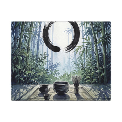 Seijaku Tea Ceremony Canvas Art - Zen Enso