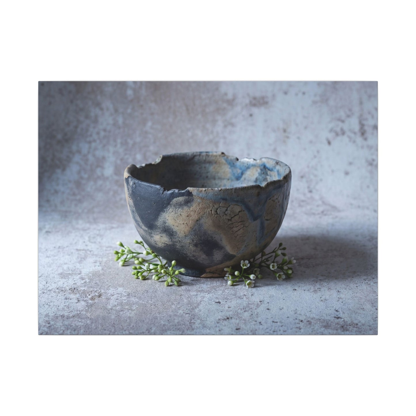 Ceramic Bowl Spring Canvas Art | Japandi Warm Design
