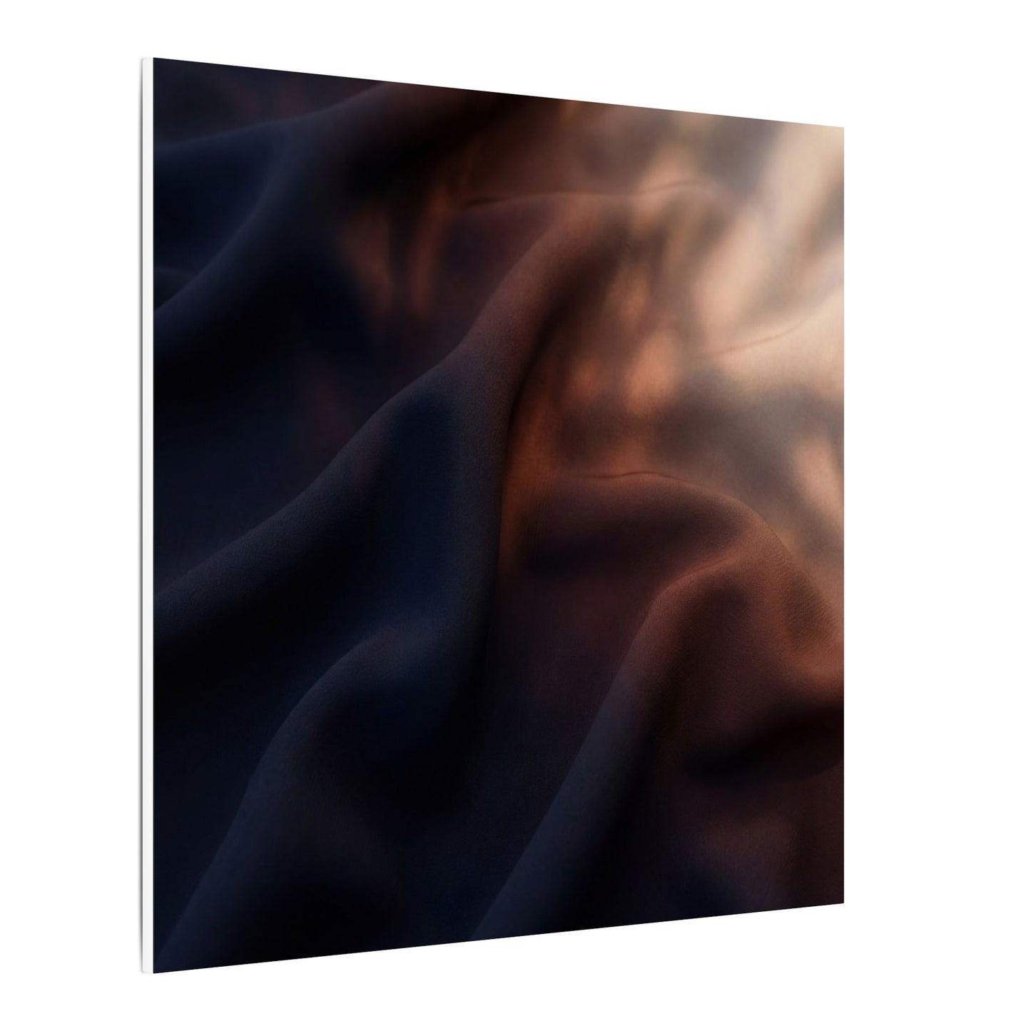 Dark Japandi Silk Drape in Dawn | Shadow Zen Canvas Art