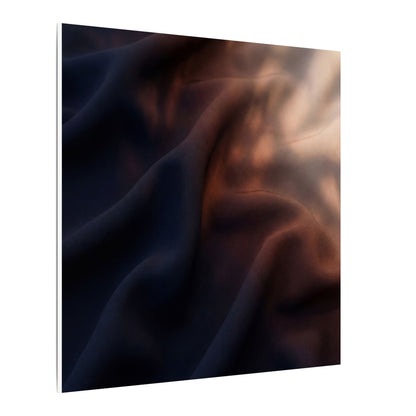 Dark Japandi Silk Drape in Dawn | Shadow Zen Canvas Art