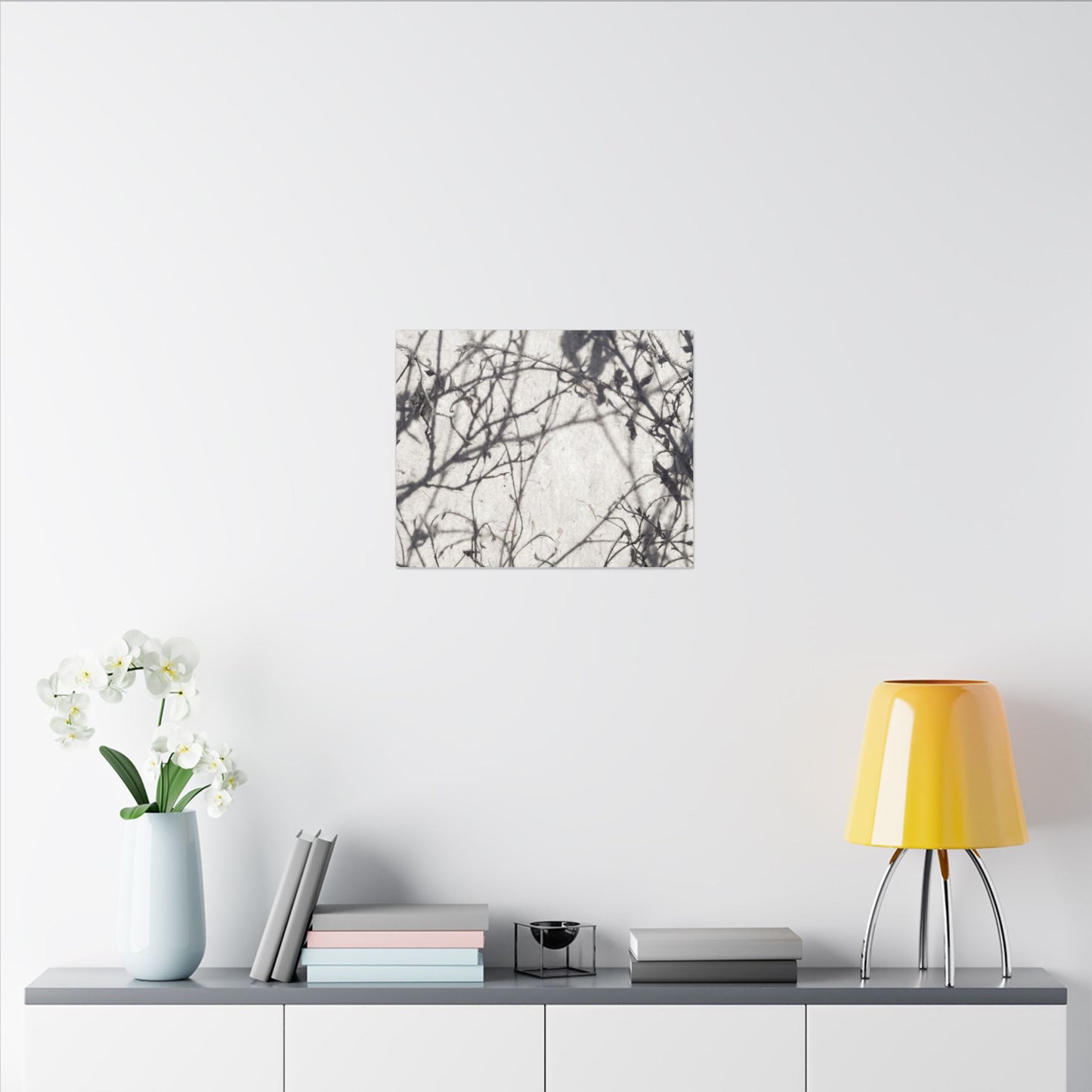 Winter Shadow Play Japanese Pattern Canvas Art | Elegant Decor