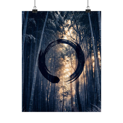 Golden Hour Bamboo Grove Wall Art Print - Zen Shibui Art Print